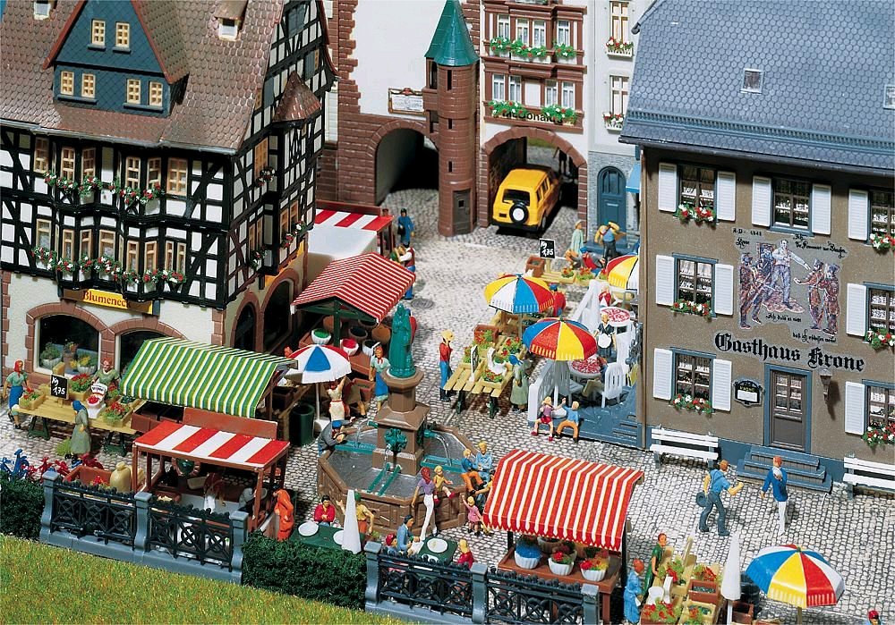 Faller 180582 Wochenmarkt 1:87 Spur H0 Neu OVP