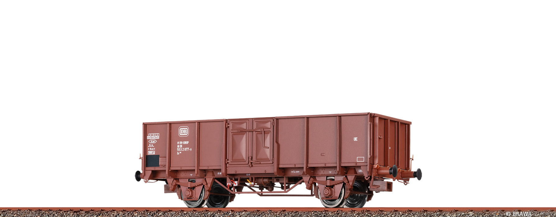 Brawa 50064 Offener Güterwagen Es045 DB 1:87 Spur H0 DC NEU