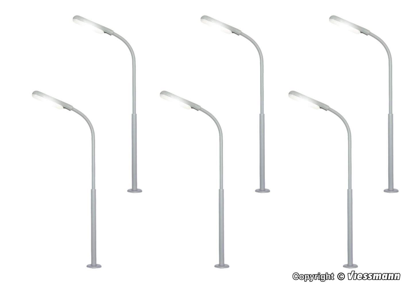 Viessmann 60906 Peitschenleuchte LED weiß 5+1 1:87 Spur H0 Neu OVP