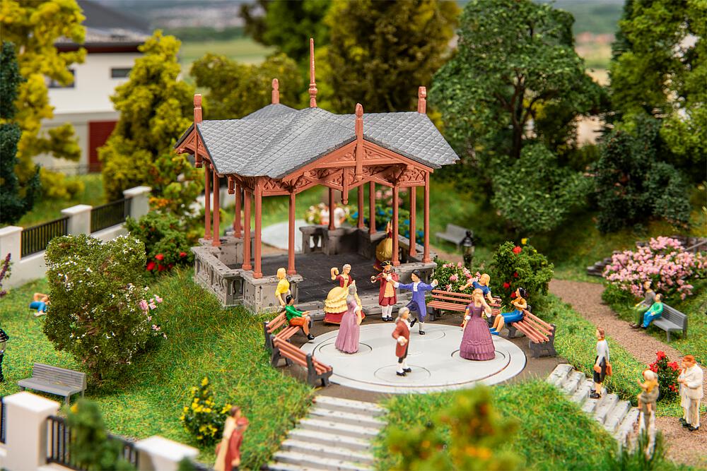 Faller 130655 Musikpavillon mit tanzenden Figuren 1:87 Spur H0 Neu