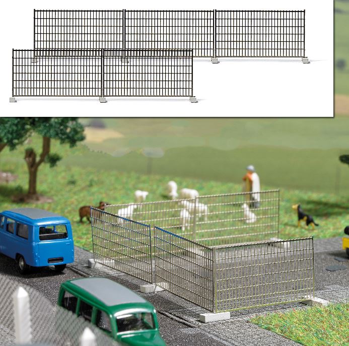 Busch 8116 Filigraner Metall-Bauzaun (Miniatur)