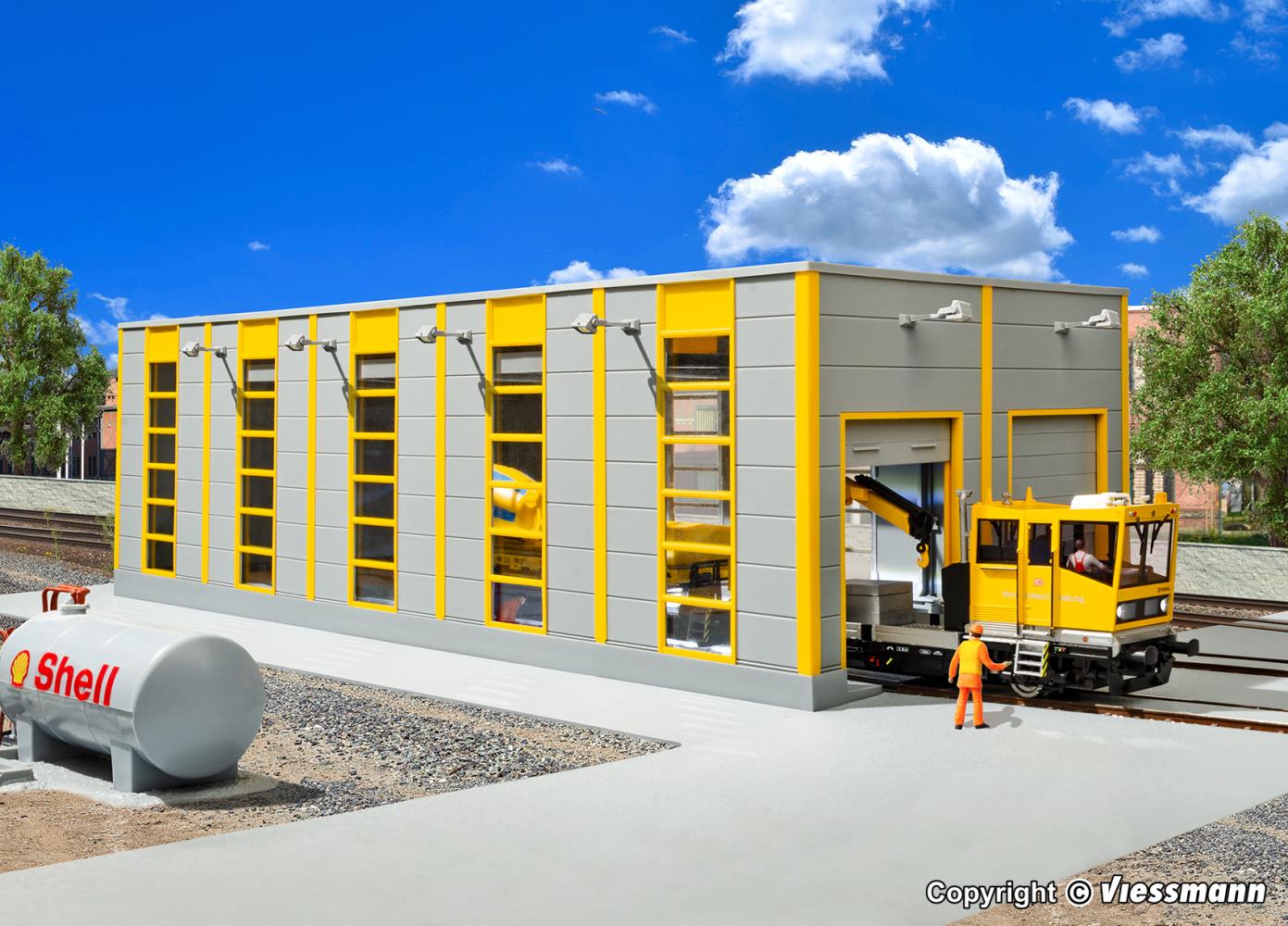 Kibri 39252 Wartungshalle GleisBau modern 1:87 Spur H0 Bausatz