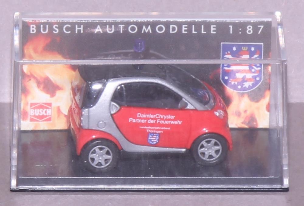 Busch 489316 Smart City Coupe Feuerwehr Thüringen - 1:87 - Neu