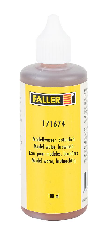 Faller 171674 Modellwasser, bräunlich, 100 ml Spur H0/TT/N/Z