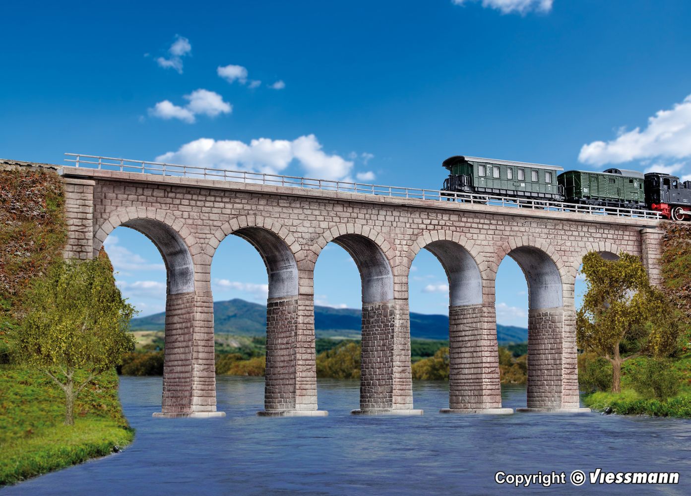 Kibri 37663 Ravenna-Viadukt mit Eisbrecherfundamenten Spur N/Z