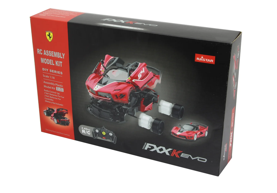 Jamara 403147 Rastar - Ferrari FXX K Evo rot 2,4GHz 1:18 Bausatz