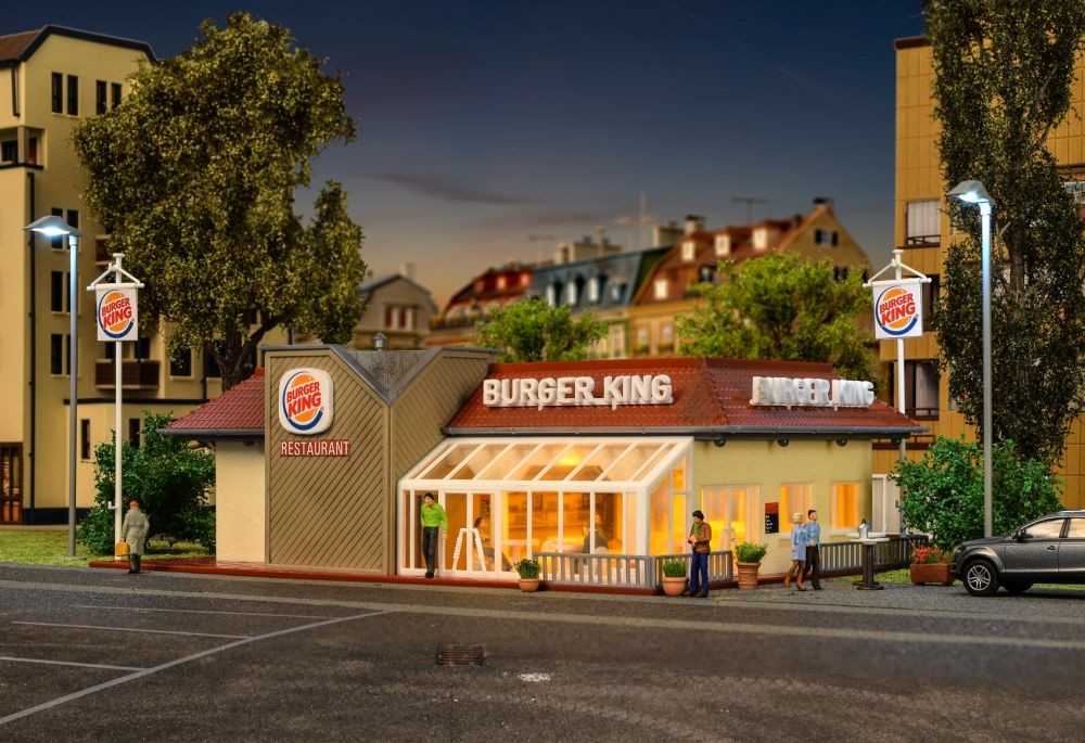 Vollmer 43632 H0 Burger King Schnellrestaurant mit Innen-einrichtung und L