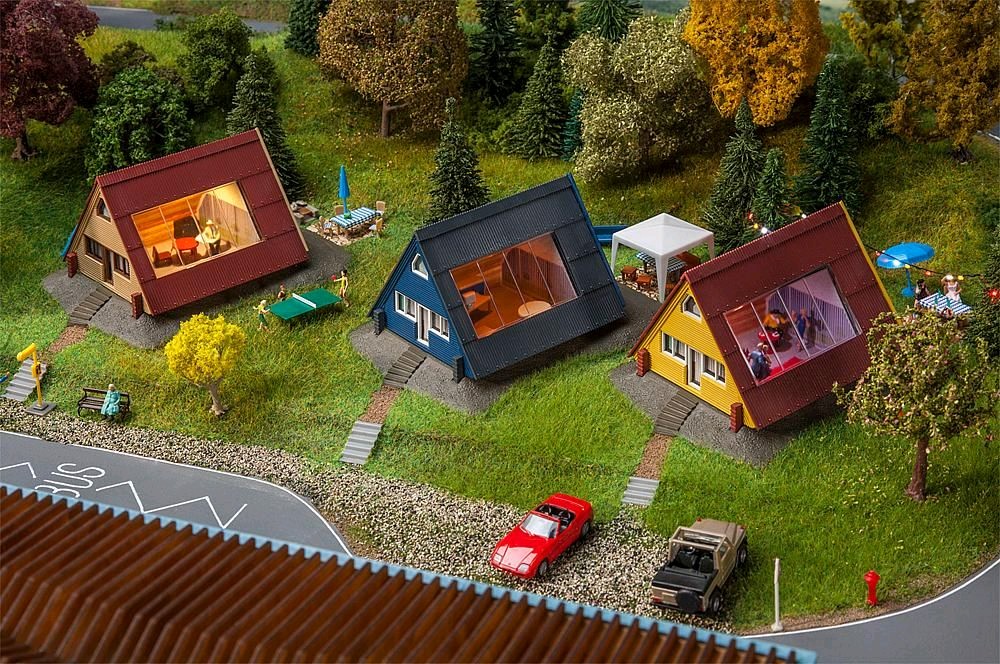 Faller 130606 Ferienhäuser-Set 1:87 Spur H0 Bausatz Neu OVP