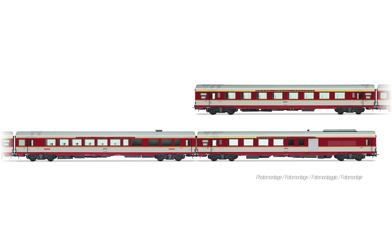 Jouef HJ4201HM SNCF, 3-tlg. Set „Le Capitole” 1985 (A8u, Vru, A4Dtux)