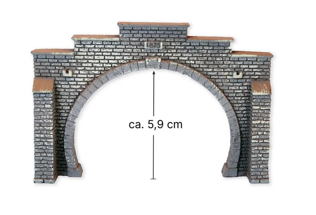 Noch 34852 Tunnel-Portal 2-gleisig, 12,3 x 8,5 cm 1:160 Spur N NEU