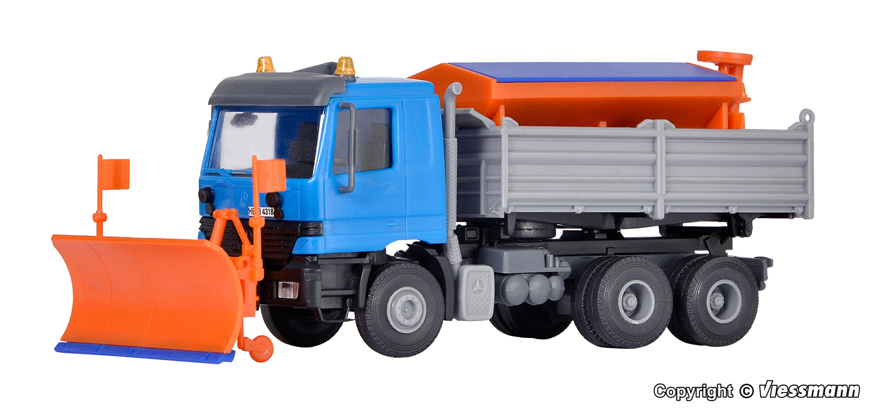 Kibri 15006 MB ACTROS mit Schneepflug und Streugerät 1:87 NEU