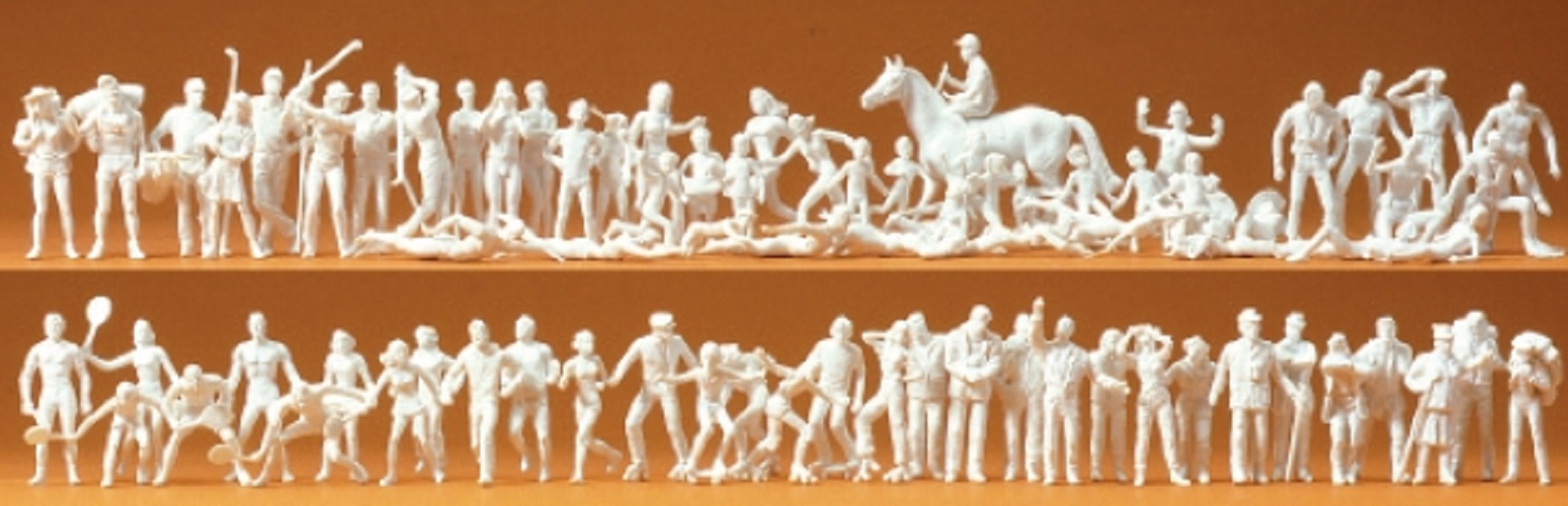 Preiser 16346 Sport und Freizeit. 80 unbemalte Figuren