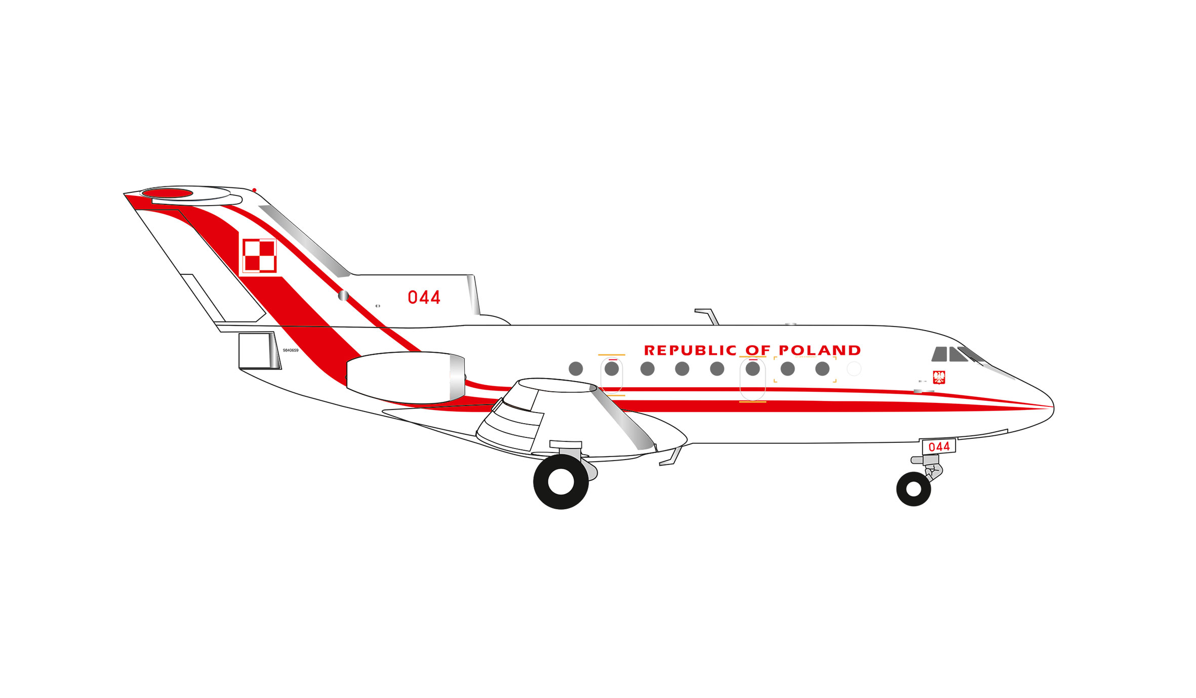 Herpa 574235 Yakovlev Yak-40 Rep. of Poland