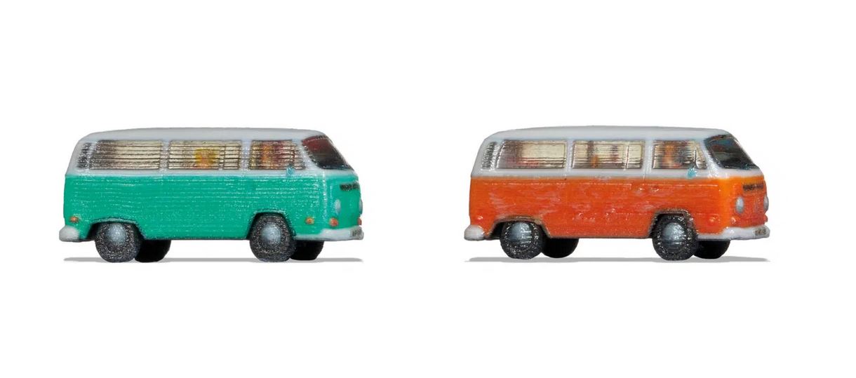 Noch 44604 Volkswagen T2 2 Stück grün und orange 1:220 Spur Z