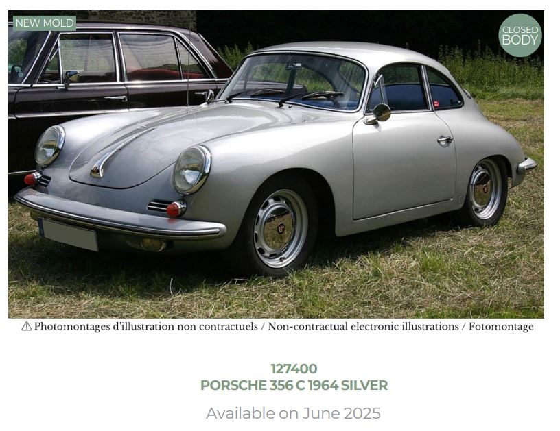 Norev 127400 Porsche 356 C 1964 Silver 1:12