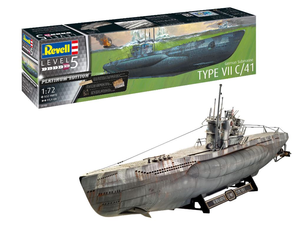 Revell 05163 German Submarine Type VII C/41 Platinum Edition 1:72