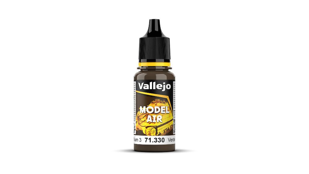 Vallejo 71330 Khakigrün, Nr. 3, 18 ml Model Air NEU
