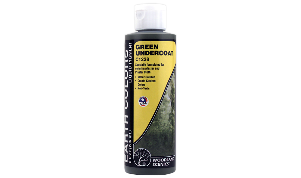 Woodland Scenics C1228 Landschaftsbaufarbe Grüner Untergrund 8 fl oz (236 mL)