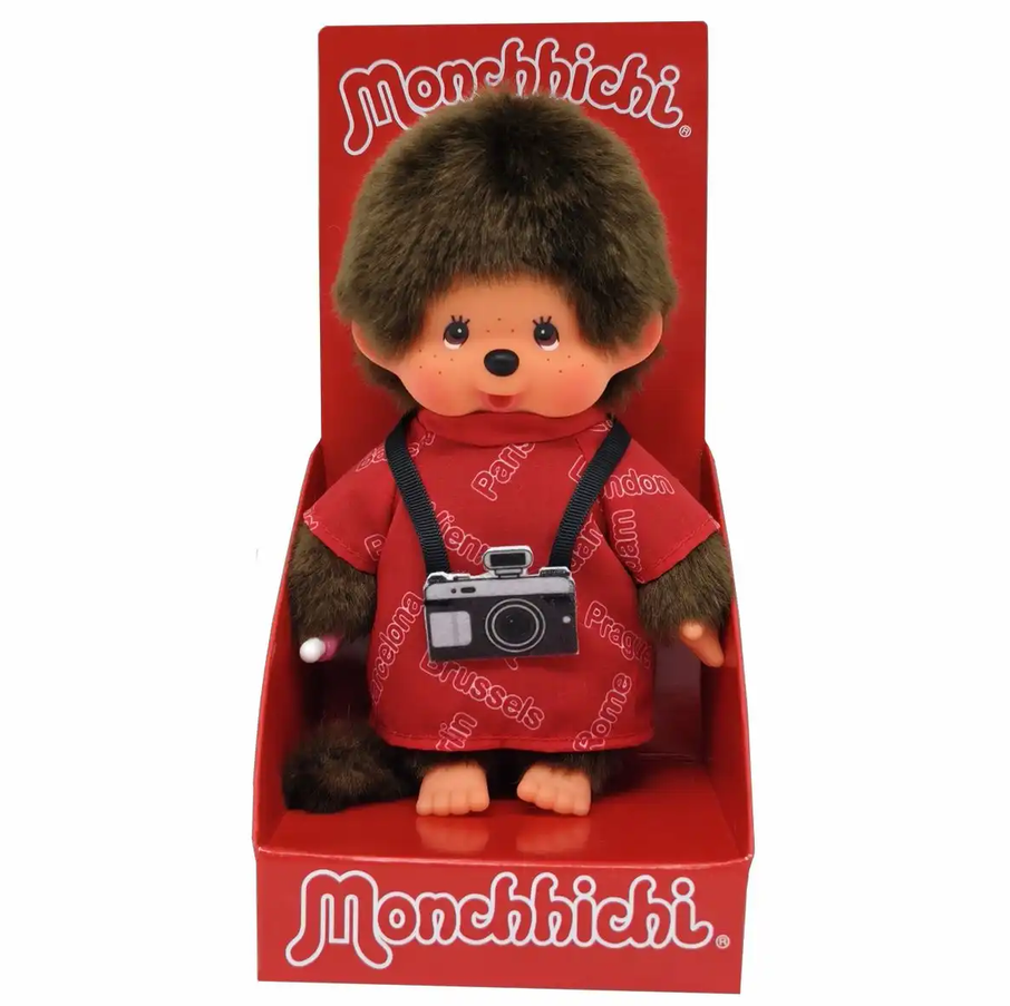 Monchhichi 229420 Plüschfigur Tourist Boy 20 cm Stoff NEU