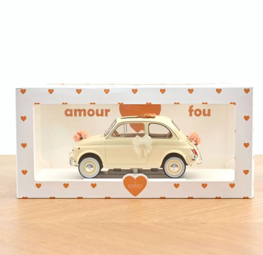 Norev 187780 Fiat 500 L 1968 Elfenbein Hochzeitsgeschenk 1:18 NEU