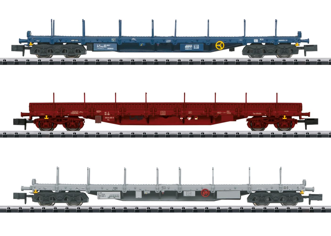 Trix 18723 Flachwagen-Set Bauart Rnss CFL SNCB 1:160 Spur N