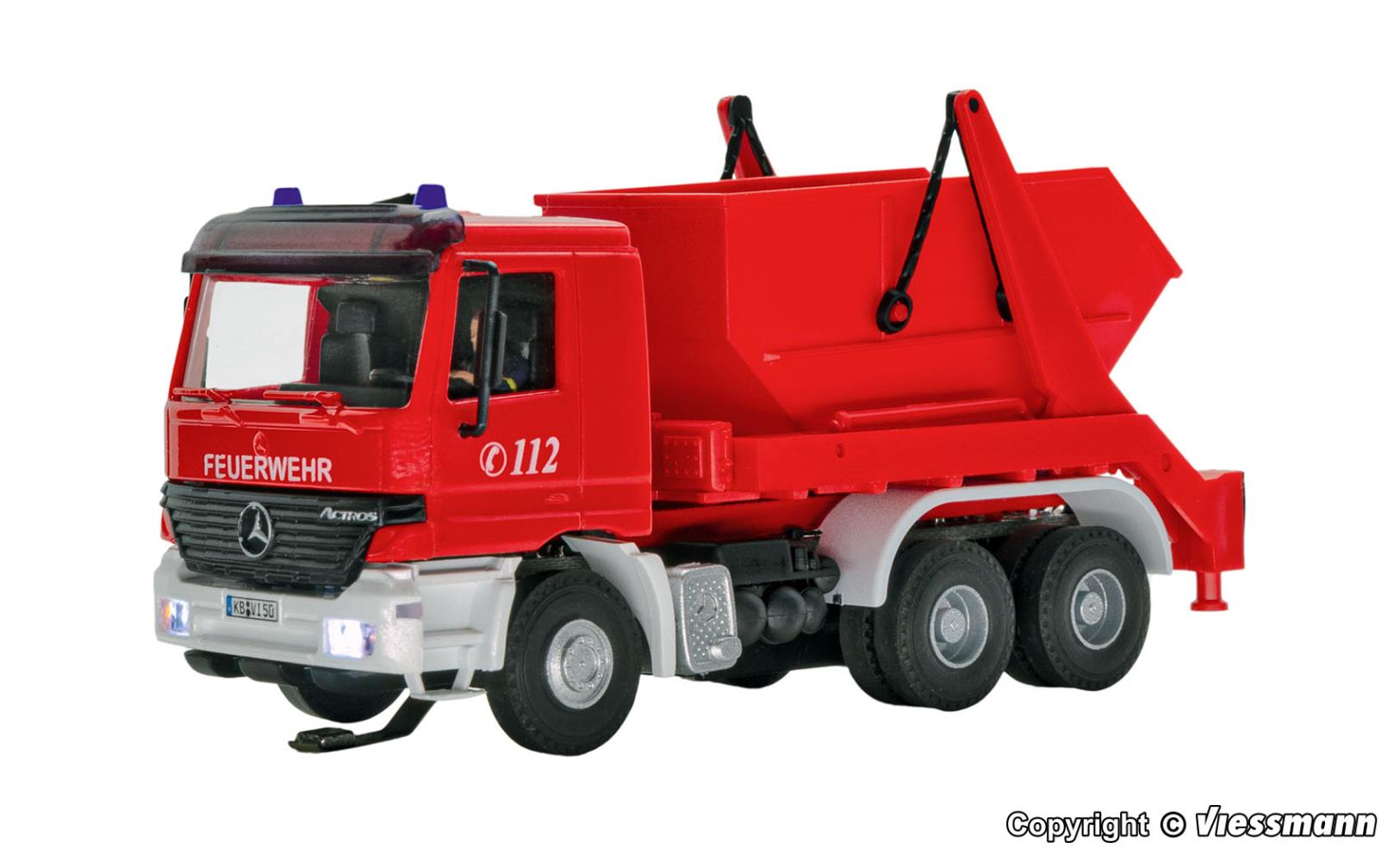 Viessmann 8053 Feuerwehr MB ACTROS 3-achs Absetzkipper Spur H0