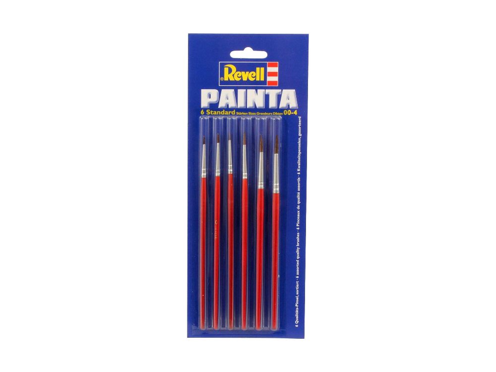 Revell 29621 Painta Standard 6 Größen 00-4 geblistert Qualitätspinsel