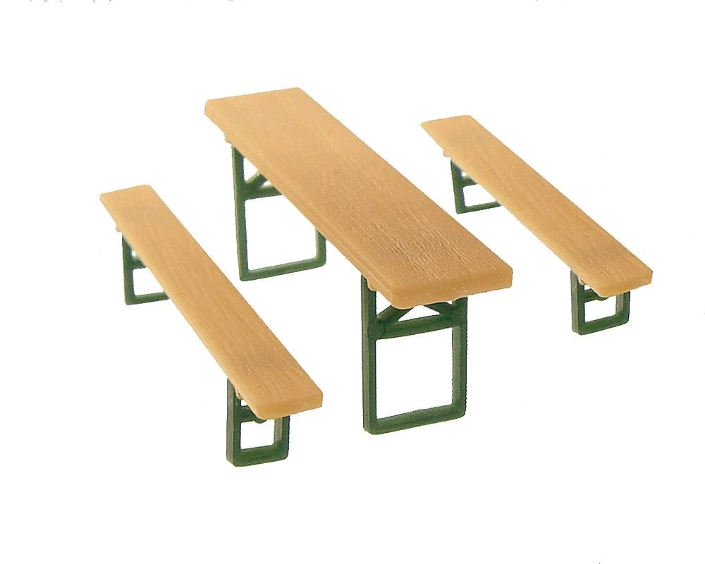 Faller 272442 48 Brauereibänke und 24 Tische - 1:160 Spur N