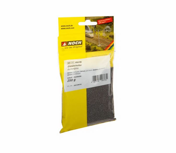 Noch 09376 Gleisschotter dunkelgrau 250 g Beutel Spur H0/TT NEU