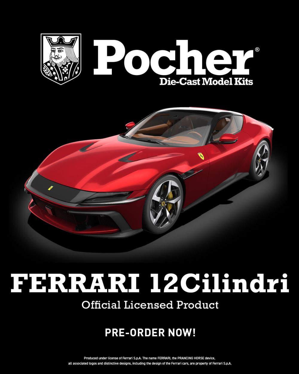 Pocher HK126 Ferrari 12Cilindri – Rosso Imola 1:8
