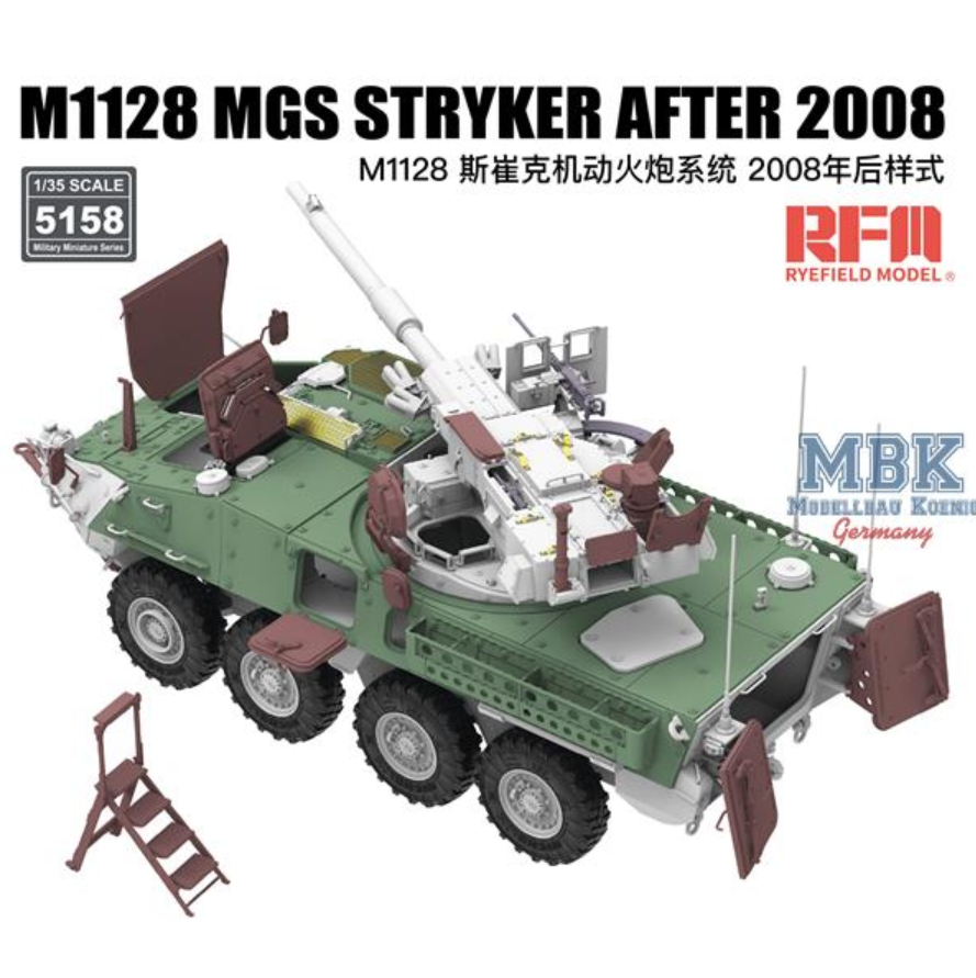 Rye Field Model 5158 M1128 MGS Stryker After 2008 1:35 Bausatz NEU OVP