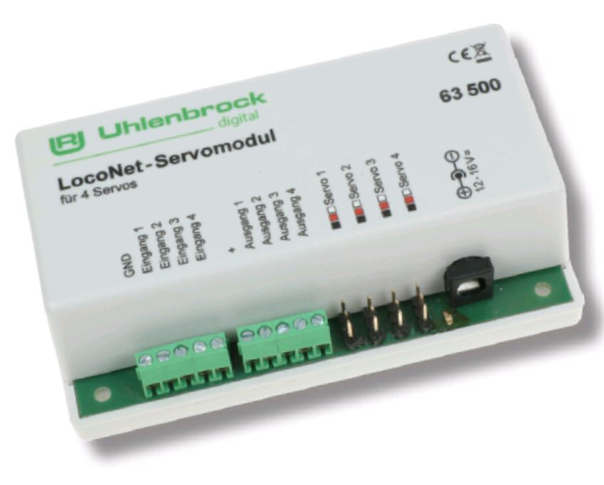 Uhlenbrock 63500 LocoNet- Servomodul für 4 Servos - Neu - OVP