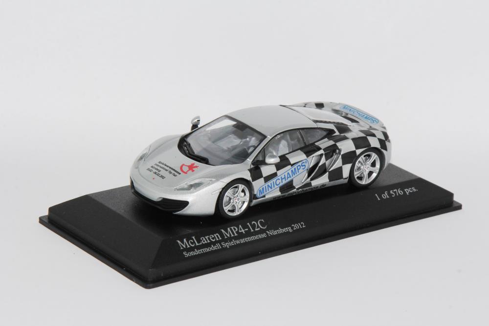 Minichamps 533133023 McLaren MP4-12C 2011 silver Nürnberg Spielw.Messe 2012 1:43