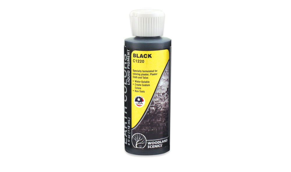 Woodland Scenics C1220 Landschaftsbaufarbe Schwarz 4 fl oz (118 mL) Neu OVP