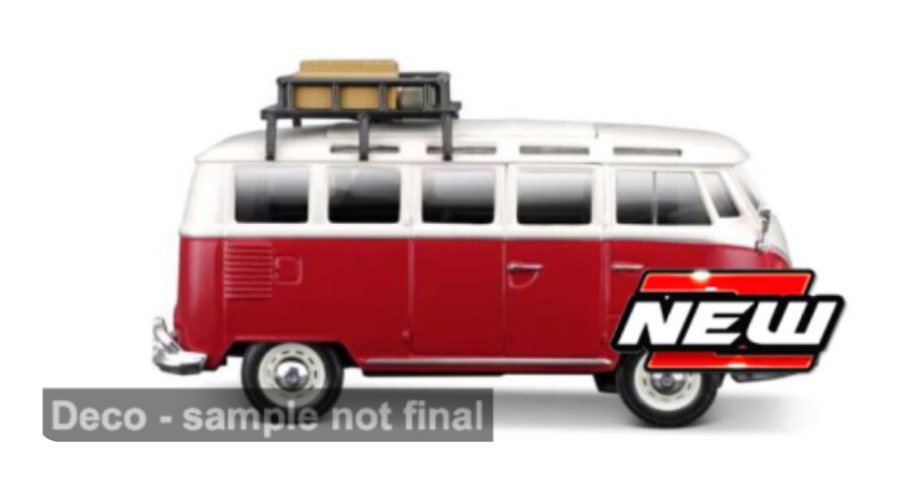 Maisto 32471 VW T1 Samba Dachgepäckträger rot/weiss 1:24/1:25
