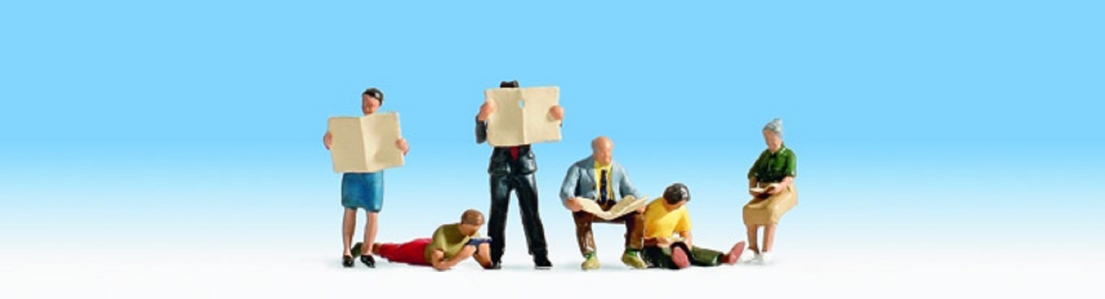 Noch 15575 Lesende Figuren 1:87 Spur H0 Miniatur