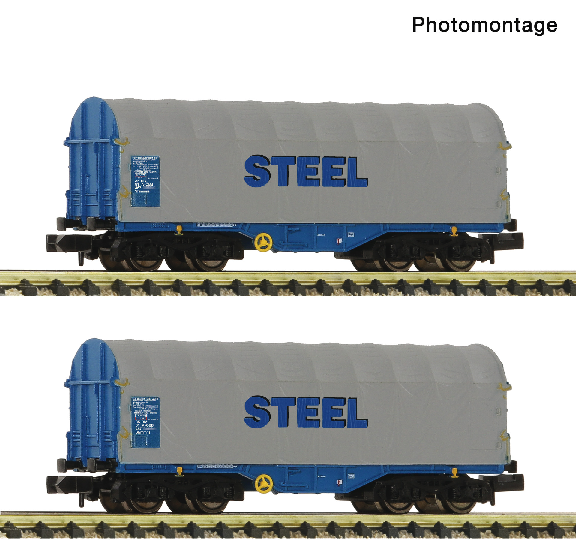 Fleischmann 6660173 2-tlg. Set: Schiebeplanenwagen