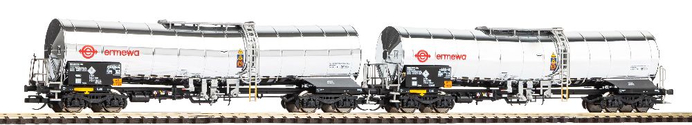 Piko 47683 2er Set Chemiekesselwagen Ermewa VI 1:120 Spur TT