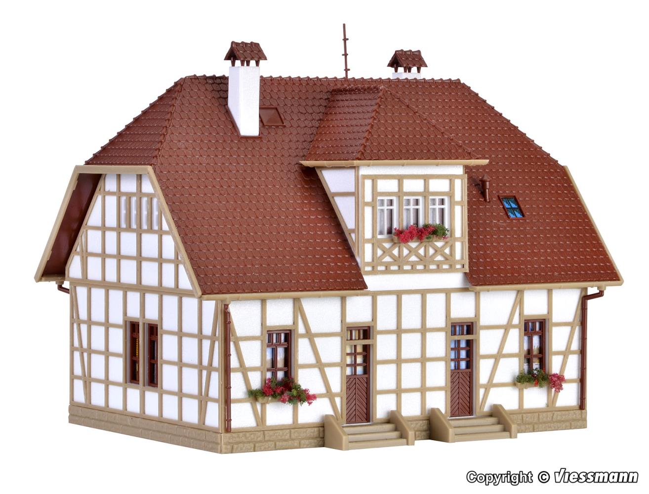 Vollmer 43654 Fachwerk-Siedlungshaus 1:87 Spur H0 Bausatz Neu