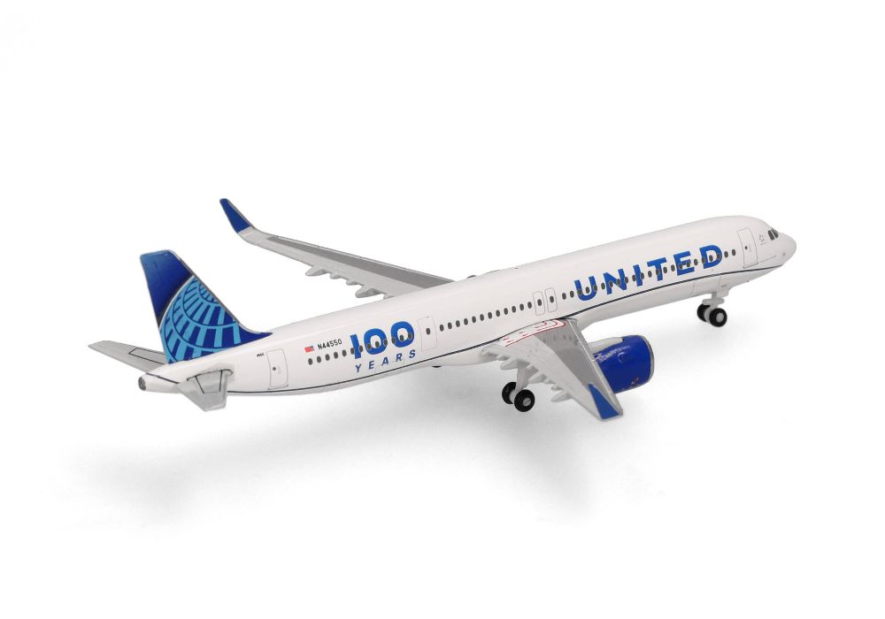 Herpa 539388 United Airlines Airbus A321neo "100 Years" 1:500 NEU