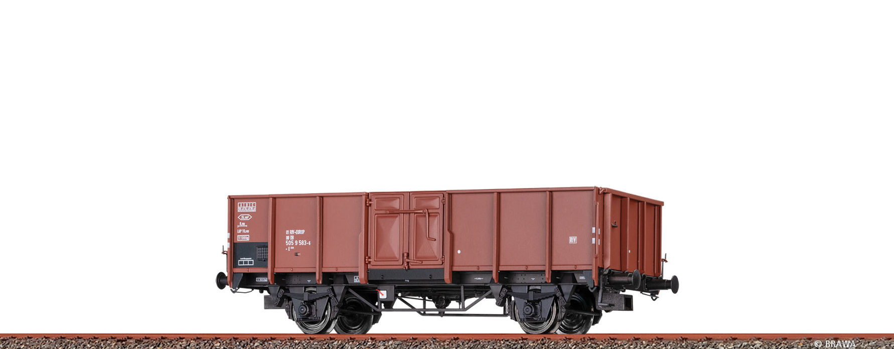 Brawa 50062 Offener Güterwagen E039 DB 1:87 Spur H0 DC NEU
