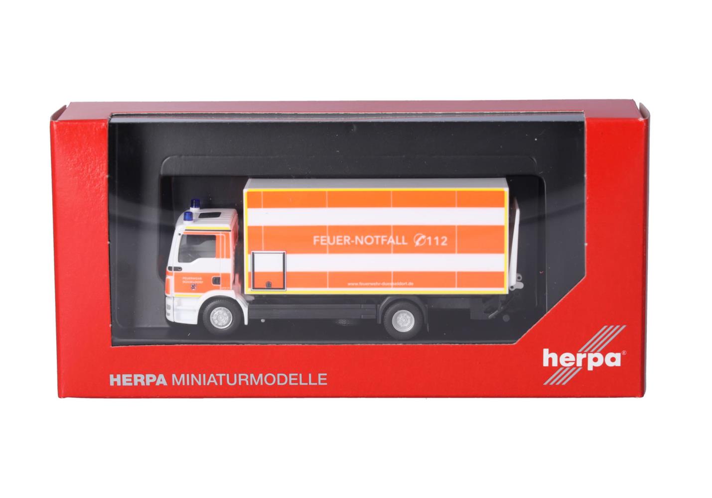Herpa 098076 MAN TGM Koffer-LKW LBW FW Düsseldorf 1:87 Spur H0