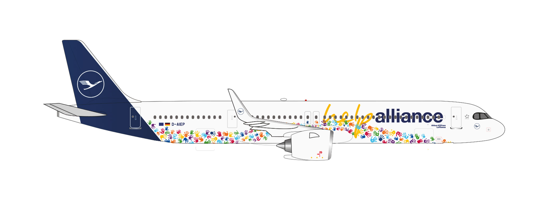 Herpa 538961 A321neo Lufthansa HelpAlliance
