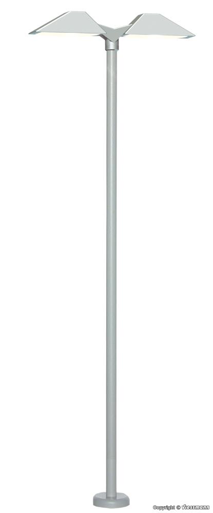 Viessmann 6084 Moderne Bahnsteigleuchte doppelt 2 LEDs weiß Spur H0