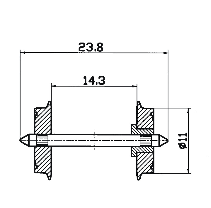 Roco 40182 DC-NEM-Normradsatz einseitig isoliert 2 Stück Spur H0