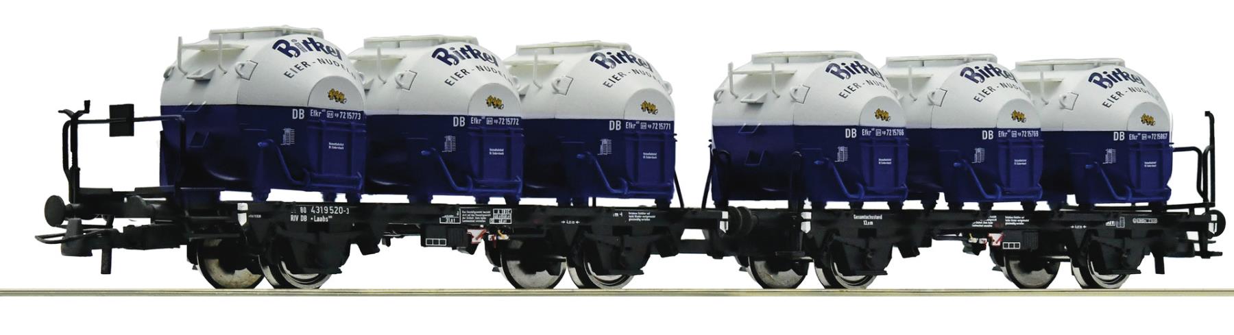 Roco 6600053 Doppeltragwageneinheit DB 1:87 Spur H0 DC Neu OVP