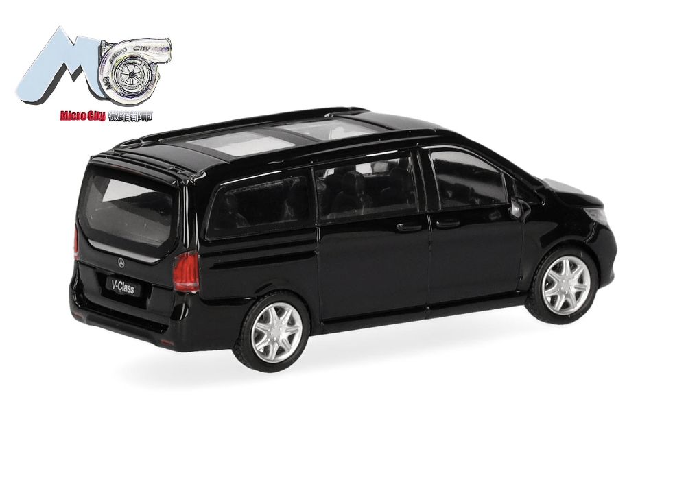 Herpa 87MC000075 MicroCity: Mercedes-Benz V-Klasse, schwarz 1:87 NEU