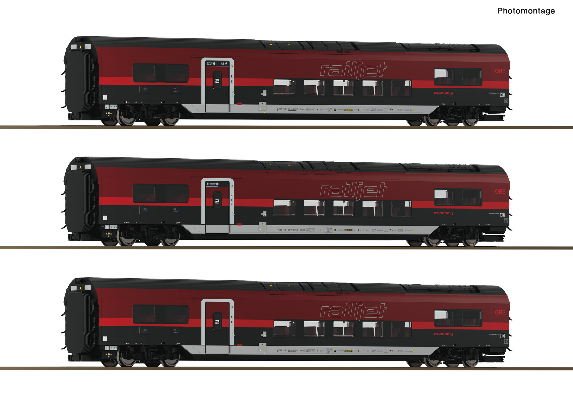 Roco 6220179 3-tlg. Set 2: Railjet der neuen Generation