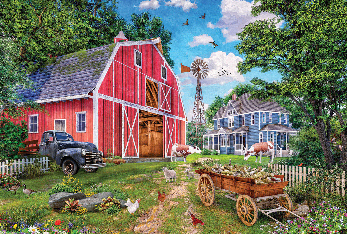 EUROGRAPHICS 8551-5601 Hofscheune Dose 550 Teile Puzzle