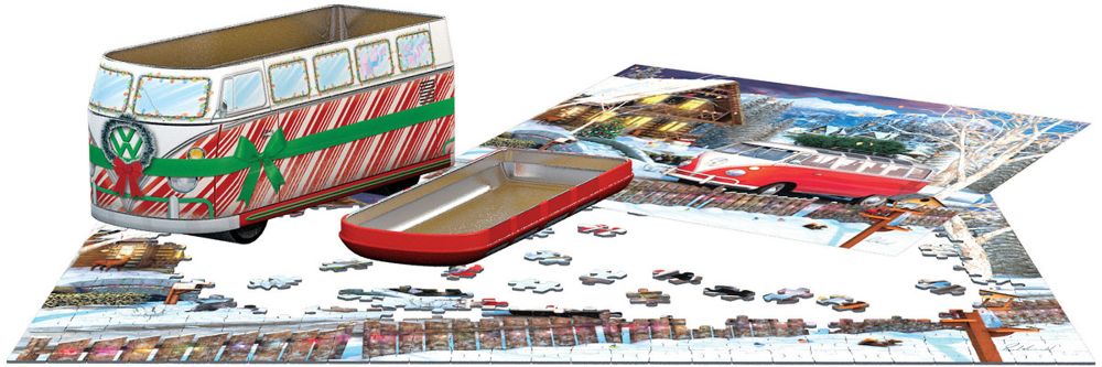 EUROGRAPHICS 8551-5664 VW Weihnachtsbus Blechdose 550 Teile Puzzle NEU OVP